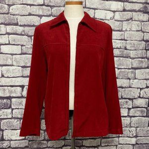 Notations Red Long Sleeve Jacket Size M